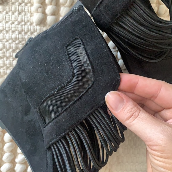 Black strappy wedges - never worn - Picture 5 of 6